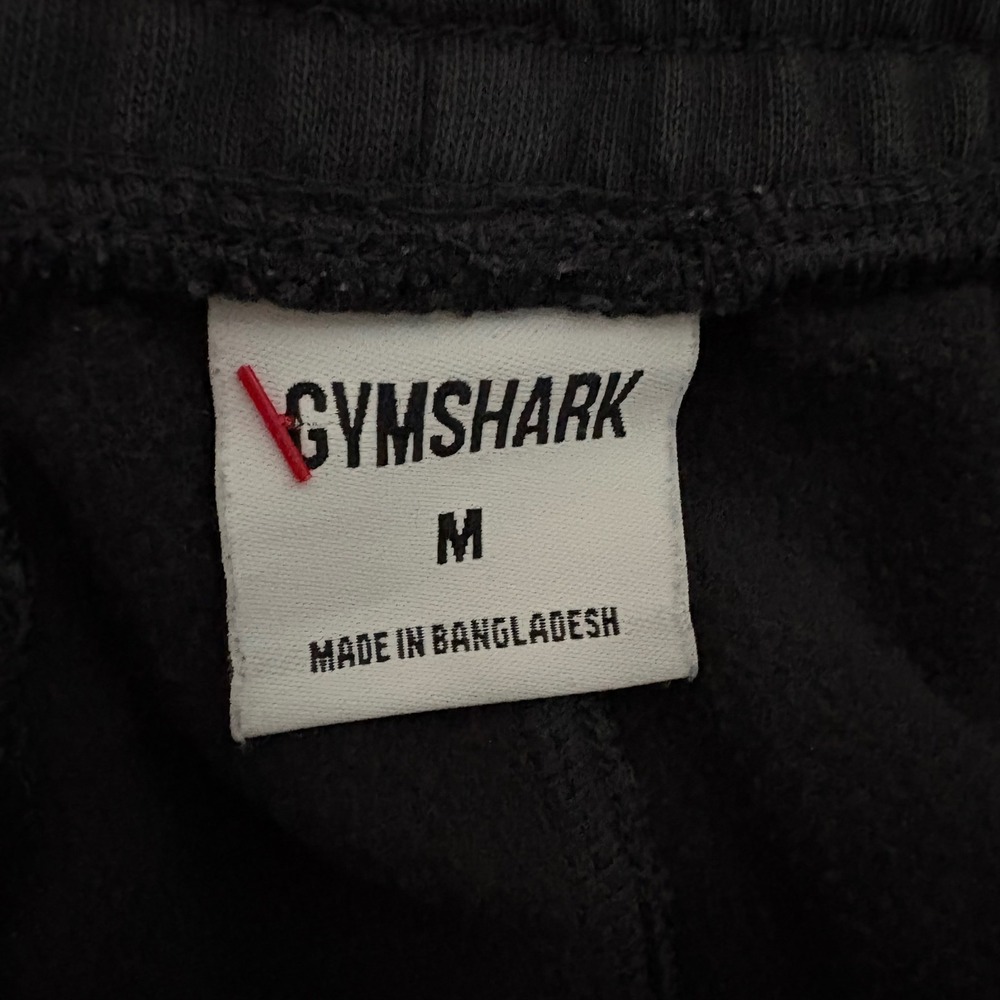 Gymshark Black Logo Joggers Sweatpants Men's Size Medium Athletic Casual Comfort - Picture 5 of 6